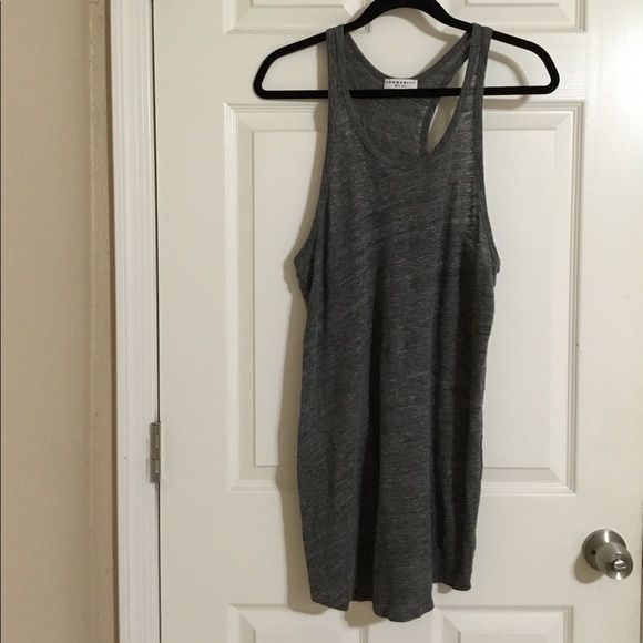 COMMUNITY Linen Tank Top Tunic Grey Sz.M - Picture 1 of 7